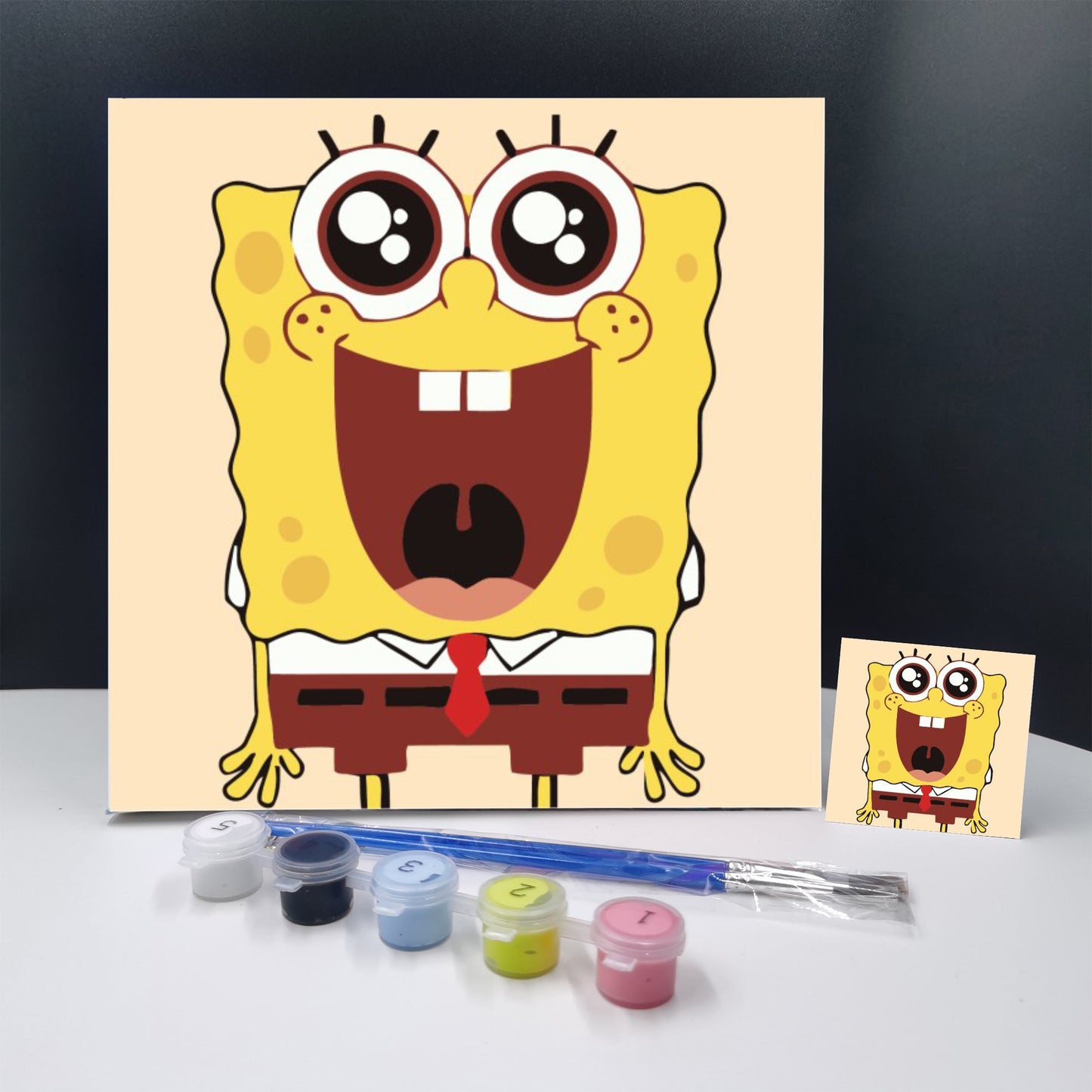 20x20CM Spongebob - Kids with Framed DIY Oil Painting By Numbers