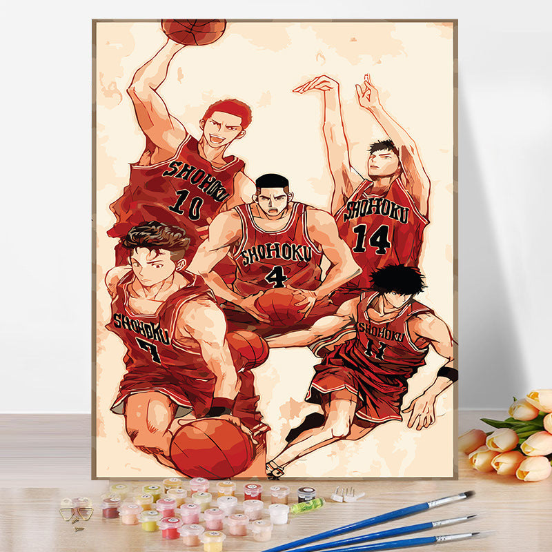 SLAM DUNK No Framed DIY Oil Painting By Numbers 40*50CM