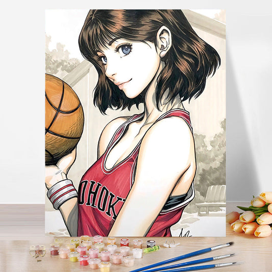 SLAM DUNK No Framed DIY Oil Painting By Numbers 40*50CM