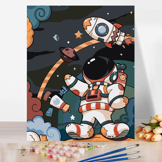 Astronaut No Framed DIY Oil Painting By Numbers 40*50CM