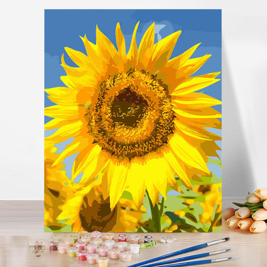 40*50CM Sunflower No Framed DIY Oil Painting By Numbers