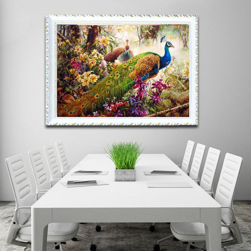 60x100CM -  Peacock DIY 5D Full Diamond Painting No Frame