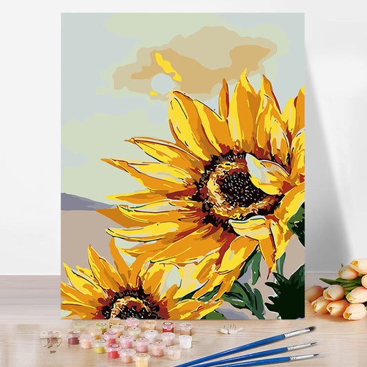 Sunflower-20 No Framed DIY Oil Painting By Numbers 40*50CM